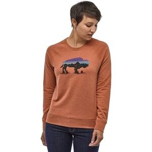Patagonia Coral Fitz Roy Bison Ahnya Crewneck Sweatshirt